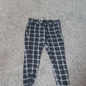 Black and White Plaid Pants